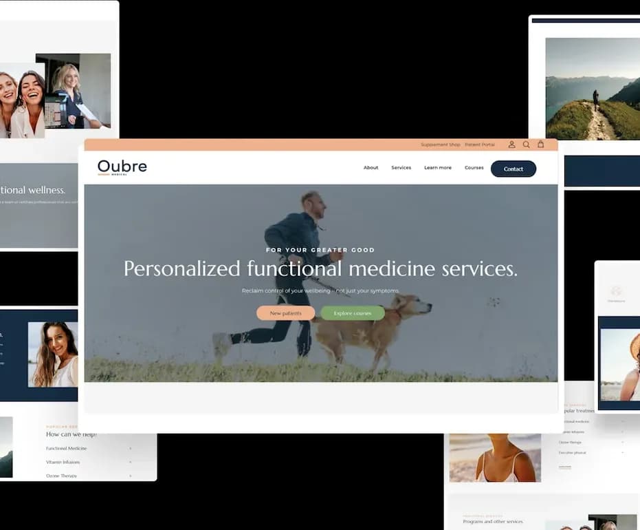 Desktop views of the overhauled Oubre Medical website