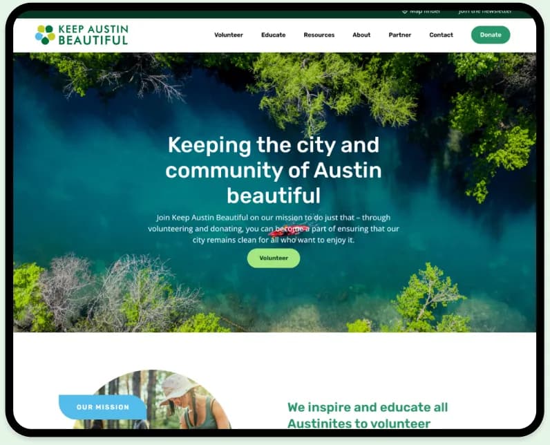 Keep Austin Beautiful website case study