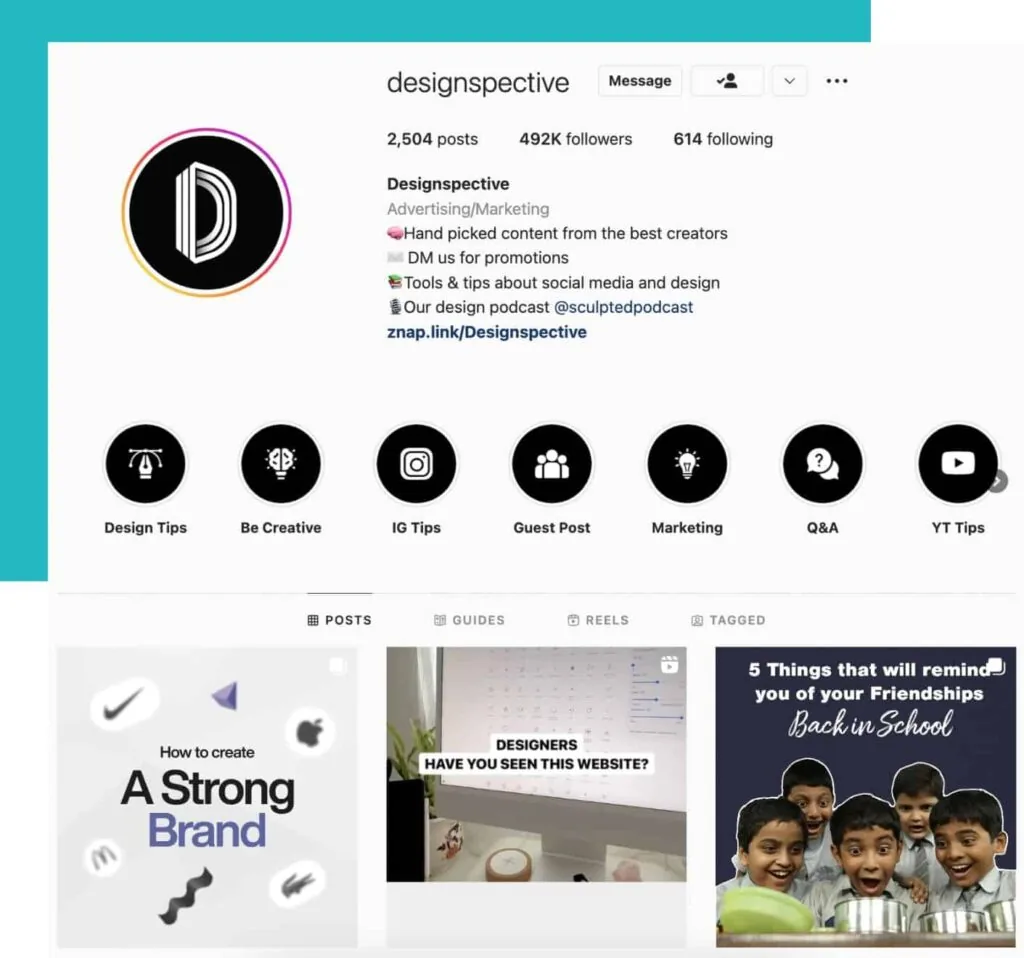 designspective graphic design instagram