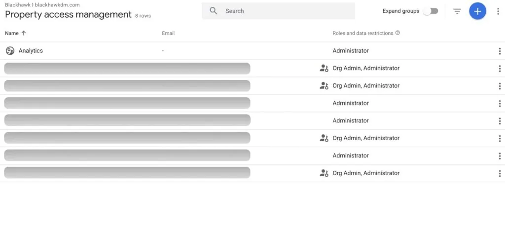 Google Analytics Universal Analytics Property Access Management Settings