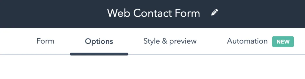 hubspot form options