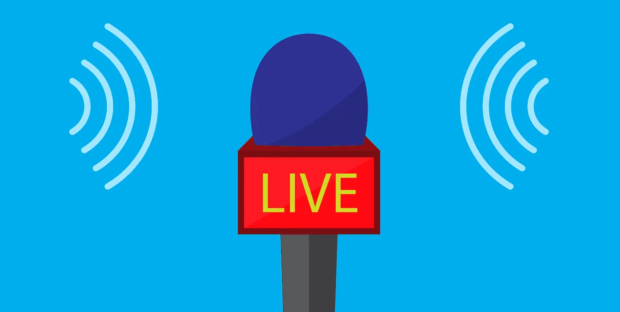 microphone with live written on it
