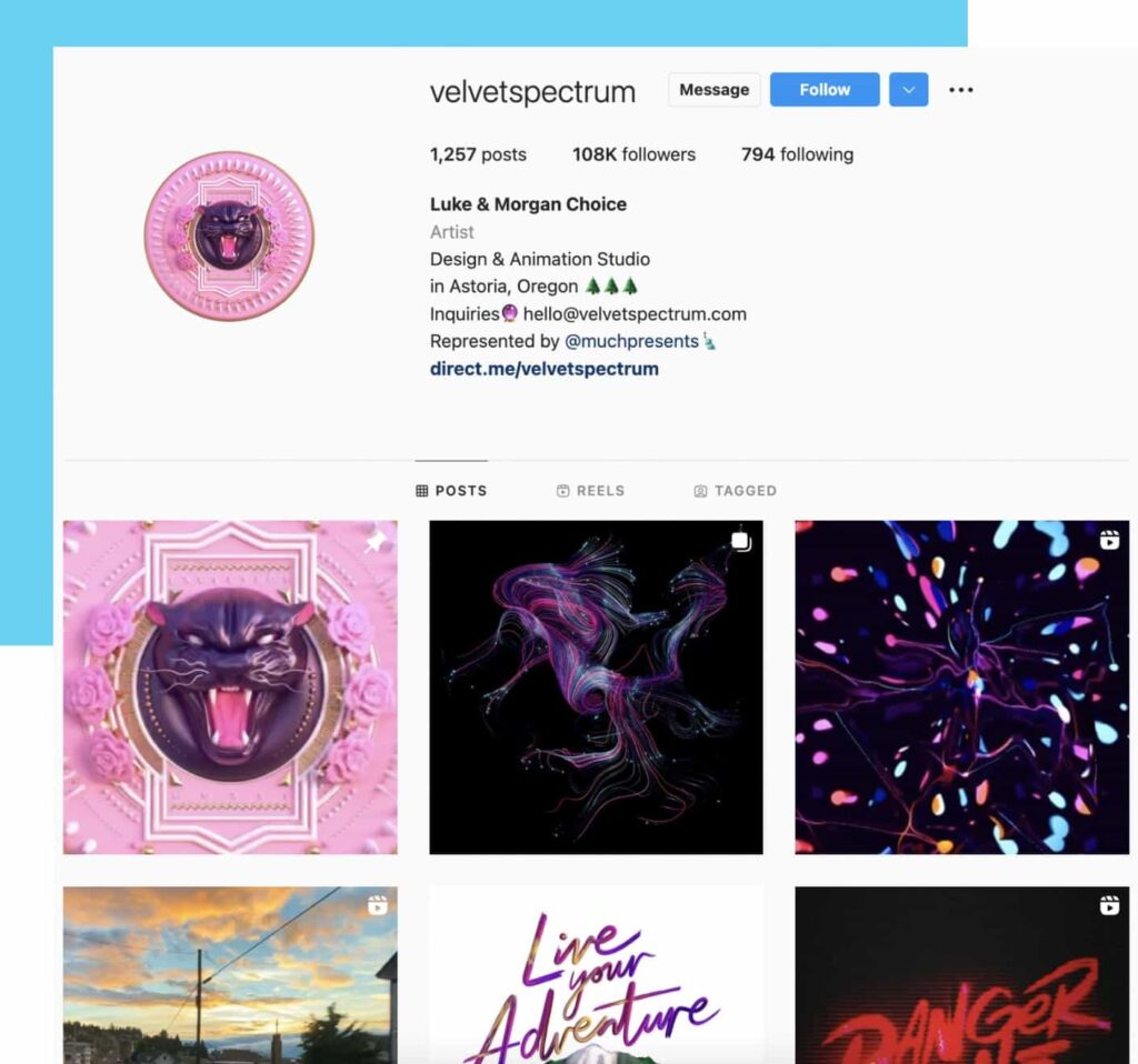 velvetspectrum graphic design instagram